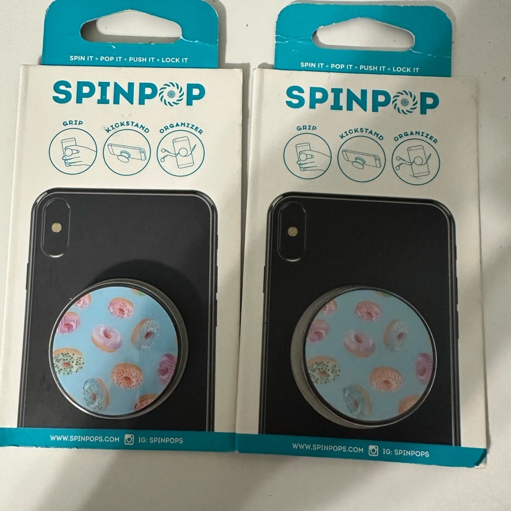 SpinPop Donut Phone Grip‎ & Stand Bundle (2-Pack)